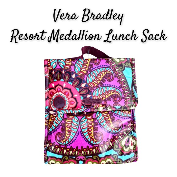NWT Vera Bradley Resort Medallion Lunch Sack - Picture 7 of 8